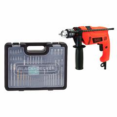 Black+Decker Corded Hammer Drill W/Case (650 W) + Accessories Set (50 Pc.)