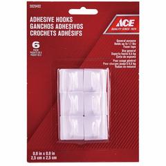 Ace Adhesive Hooks (2.5 x 2.5 cm, 6 pcs)