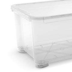 صندوق تخزين بلاستيك مع غطاء كيس (70 لتر، إكس إكس لارج)