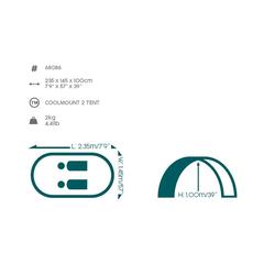 Bestway Pavillo 2-Person Polyester Pop Up Tent (145 x 235 x 100 cm)