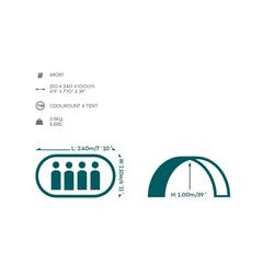 Bestway Pavillo 4-Person Polyester Pop Up Tent (145 x 235 x 100 cm)