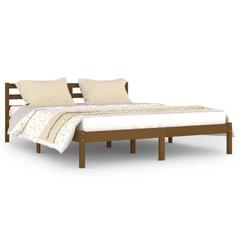 vidaXL Solid Pine Wood King Size Day Bed (160 x 200 cm, Honey Brown)