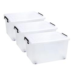 Plastic Storage Box Set (55 L, 3 pcs)