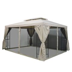 Steel Gazebo W/Mosquito Net Living Accents (300 x 400 x 265 cm)