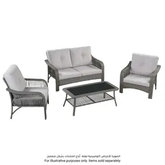 Elizabeth 2-Seater Steel Wicker Sofa W/Cushions (140 x 78 x 79 cm)