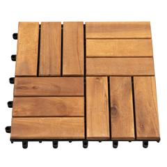 بلاط أرضيات خشب أكاسيا 12 لوح (30 × 30 × 2 سم، 10 قطع)