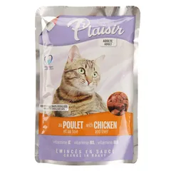 طعام قطط رطب قطع دجاج وكبدة لو ريبا بليزير (للقطط البالغة، 100 جرام)