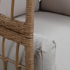 كرسي خيزران فولاذي بوسادة جاكرتا كوكون (116 × 105 × 150 سم)