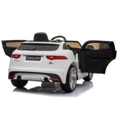 Myts Jaguar Licensed Kids Electric Ride-On Toy Car (White)