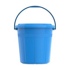 Cosmoplast DX Round Plastic Bucket W/Lid & Handle (15 L, Light Blue)