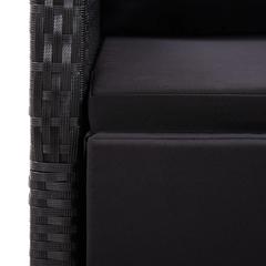 vidaXL 5-Piece Garden Dining Set 150 x 90 x 74 cm Black