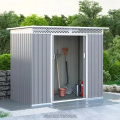 Bella Galvanized Shed (213 x 142 x 184 cm)