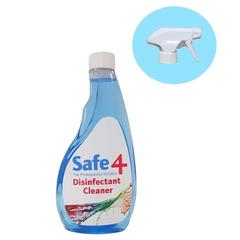 Safe4 RTU Trigger Disinfectant Cleaner (500 ml, Mint)