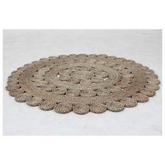 Khashabeesta Orbits Seagrass Rug (120 x 120 cm)