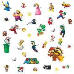 RoomMates Super Mario Peel & Stick Wall Decals (35 Pc.)