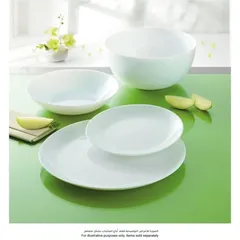 طبق طعام بيضوي لومينارك ديوالي أوبال (27 سم، أبيض)