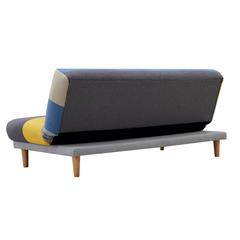 Victor 3-Seater Patchwork Fabric Sofa Bed Generic (178 x 98 x 74 cm)