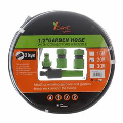 Daye 3-Layer Garden Hose W/Connectors & Nozzle (20 m)