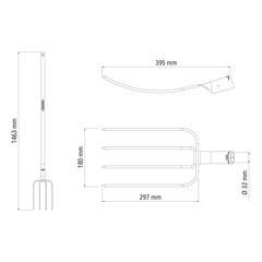 Tramontina Steel Welded Fork (120 cm)