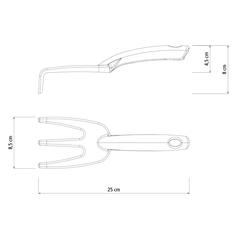 Tramontina Plastic Cultivator W/3 Teeth (25 x 8.5 x 4.5 cm)