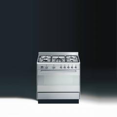 Smeg Freestanding Concert 5-Burner Combination Gas Cooker, SUK91MFX9 (90 x 90 x 60 cm)