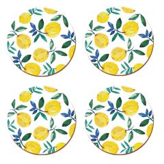 Creative Tops Lemons Round Placemats Pack (29 cm, 4 Pc.)