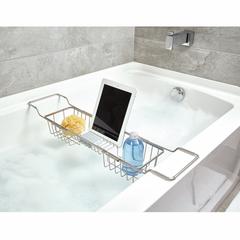 InterDesign Everett Adjustable Over Bathtub Caddy (57.28-81.28 x 17.02 x 11.2 cm)