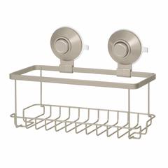 InterDesign Everett Push Lock Suction Shower Basket (23.11 x 11.51 x 9.22 cm)