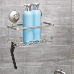 InterDesign Everett Push Lock Suction Shower Basket (23.11 x 11.51 x 9.22 cm)