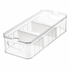 InterDesign Crisp Divided Refrigerator Bin (Large, 37.64 x 16.05 x 9.55 cm)