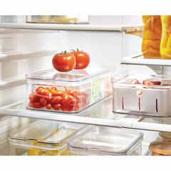 InterDesign Crisp Divided Refrigerator Bin (Large, 37.64 x 16.05 x 9.55 cm)