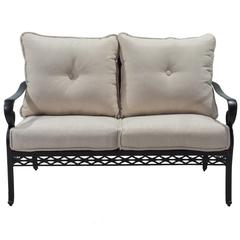Milano 2-Seater Cast Aluminum Sofa W/Cushions Generic (137 x 91 x 95 cm)