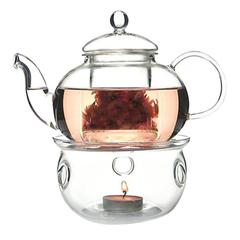 إبريق شاي زجاج بوروسيليكات بشعلة نيوفلام (13.8 × 13.8 × 8 سم)