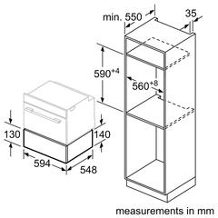 درج تسخين مدمج iQ700 سيمنز، BI630CNS1M (14 × 59.4 × 54.8 سم)