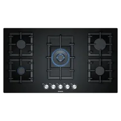 Siemens iQ500 Built-In 5-Burner Tempered Glass Gas Hob, EP9B6QO90M (Black, 5.8.x.91.5 x 52 cm)