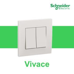 Schneider Electric Vivace 2 Gang 2 Way Switch (8.7 x 8.7 x 3.5 cm, 250 VAC)