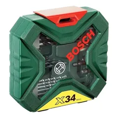 Bosch Cordless Universal Impact 18 Combi Drill (18 V) + X-Line Classic Drill & Screwdriver Bit Set