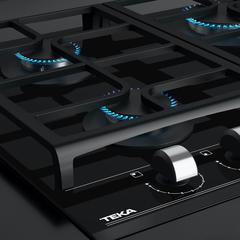 Teka Built-In 4-Burner Gas Hob, GZC 64300 BK (5 x 60 x 51 cm)