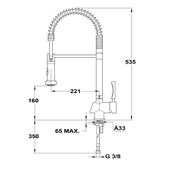 Teka Professional Kitchen Tap Flexible Mixer, MY1