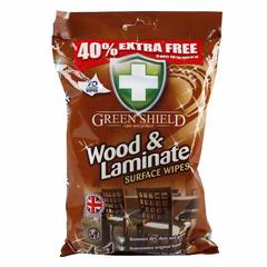 Green Shield Wood & Laminate Surface Wipes Pack (70 Pc.)