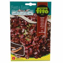 Semillas Fito Fast & Easy Red Salad Lettuce Seed Tape Pack