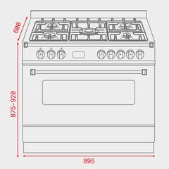 Teka Freestanding 5-Burner Gas Cooker, FS3FF L90GG SS (90 x 60 x 85 cm)