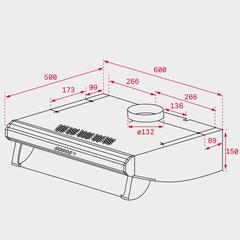 Teka Built-In Traditional Chimney Hood, C 6310 (15 x 60 x 50 cm)