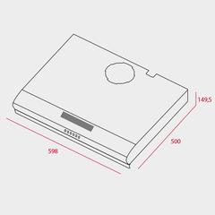 شفاط مدخنة تقليدي مدمج تيكا، CL 610 W (15 × 59.8 × 50 سم)