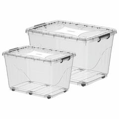 Cosmoplast Plastic Storage Box W/Wheels Bundle