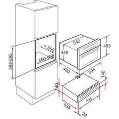 درج تدفئة مدمج تكا، CP 15 GS (6 أماكن للأطباق، 60 × 14 سم)