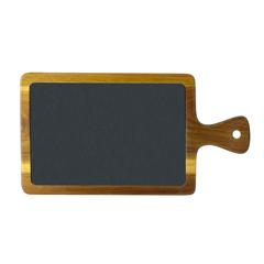Raj Acacia Wood & Slate Serving Board (34 x 18 x 1.5 cm)