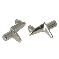 Suki Nickel-Plated Steel Double Tap Shelf Support Pack (5 mm, 8 Pc.)