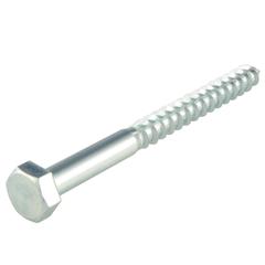 Suki Zinc-Plated Steel Hexagon Wood Screw Pack (8 x 100 mm, DIN 571, 10 Pc.)