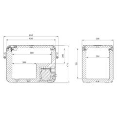 صندوق تبريد وفريزر محمول بضاغط دوميتك CFX345 (40 لتر)